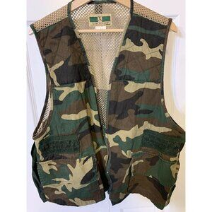 Game Winner‎ Sportswear Camo Hunting Vest 5 Pocket Back Game bag Sz  L 42/44